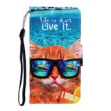 Peňaženkové kožené puzdro na Samsung Galaxy A41 - Underwater Cat
