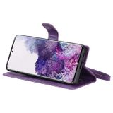 Peňaženkové puzdro na Samsung S20+ Solid Color - fialová