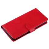 Peňaženkové puzdro na Samsung S20+ Solid Color - červená