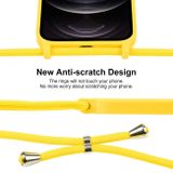 Gumený kryt Crossbody Lanyard na iPhone 12 Pro - Žltá