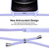 Gumený kryt Crossbody Lanyard na iPhone 12 Pro - Light Purple