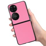 Plastový kryt LITCHI na Huawei P50 Pocket - Ružová