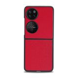 Plastový kryt LITCHI na Huawei P50 Pocket - Červená