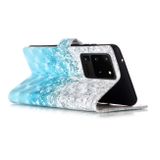 Peňaženkové puzdro na Samsung S20 Ultra -3D Pattern - Sea Water Sand