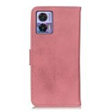 Peňaženkové kožené puzdro KHAZNEH Cowhide na Motorola Edge 30 Neo - Ružová