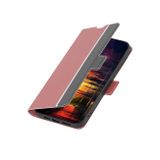 Peňaženkové kožené puzdro Twill na Motorola Edge 30 Fusion - Ružová