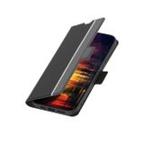 Peňaženkové kožené puzdro Twill na Motorola Edge 30 Ultra - Čierna