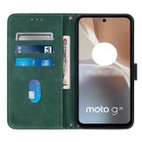 Peňaženkové kožené puzdro CROSSBODY na Motorola Moto G32 - Tmavozelená
