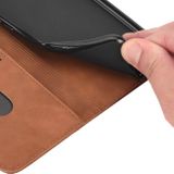 Peňaženkové kožené puzdro SKIN FEEL na Motorola Moto G42 - Hnedá