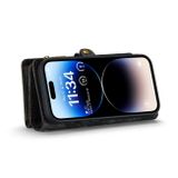 Multifunkčné peňaženkové puzdro CaseMe na iPhone 14 Pro - Čierna