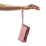 Multifunkčné peňaženkové puzdro CaseMe na iPhone 14 Pro - Ružová