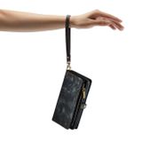Multifunkčné peňaženkové puzdro CaseMe na iPhone 14 Pro Max - Čierna