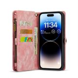 Multifunkčné peňaženkové puzdro CaseMe na iPhone 14 Pro Max - Ružová