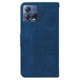 Peňaženkové kožené puzdro Tiger na Motorola Edge 30 Fusion - Modrá