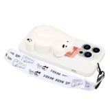 Gumený kryt SILICONE na iPhone 14 Pro Max - Big White Bear