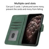 Peňaženkové kožené puzdro SKIN na iPhone 14 Pro Max - Zelená