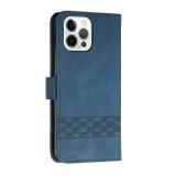 Peňaženkové kožené puzdro SKIN na iPhone 14 Pro Max - Modrá