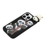 Gumený 3D kryt na iPhone 14 Pro Max - Three Pandas