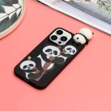 Gumený 3D kryt na iPhone 14 Pro Max - Three Pandas