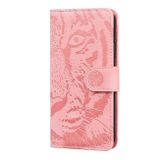 Peňaženkové kožené puzdro Tiger na Motorola Edge 30 Neo - Ružová