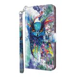 Peňaženkové 3D puzdro na Honor 50 - Watercolor Owl