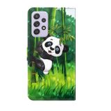Peňaženkové 3D puzdro PAINTING na Samsung Galaxy A04s - Panda a bambus