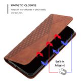 Peňaženkové kožené puzdro Splicing na Motorola Edge 30 Fusion - Hnedá