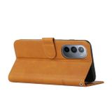 Peňaženkové kožené puzdro Calf na Motorola Edge 30 Ultra - Žltá