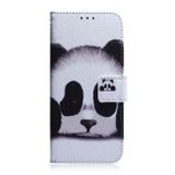 Peňaženkové kožené puzdro na Motorola Edge 30 Ultra - Panda