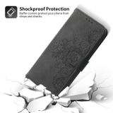 Peňaženkové kožené puzdro FLOWERS na Xiaomi 12X – Čierna