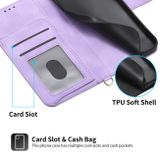 Peňaženkové kožené puzdro WALLET na Xiaomi 12T / 12T Pro – Fialová