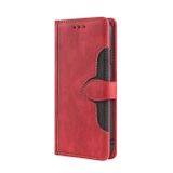 Peňaženkové kožené puzdro Skin Feel Double Color na Oppo A57 / A57s - Červená