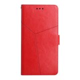 Peňaženkové kožené puzdro Y-SHAPED na Samsung Galaxy A04s – Červená