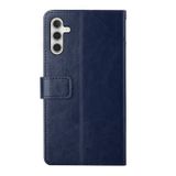 Peňaženkové kožené puzdro Y-SHAPED na Samsung Galaxy A04s – Modrá