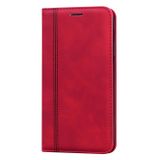 Peňaženkové kožené puzdro Business na Samsung Galaxy A73 5G - Červená