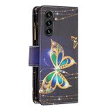 Peňaženkové 3D puzdro COLORED na Samsung Galaxy A14 4G/5G - Veľký motýľ