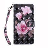 Peňaženkové 3D puzdro PAINTED na Samsung Galaxy A14 4G/5G - Ružový kvet