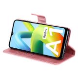 Peňaženkové kožené puzdro CALF ZIPPER na Xiaomi Redmi A1 – Ružovozlatá