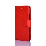 Peňaženkové kožené puzdro Crystal Texture na Oppo A57 / A57s - Červená