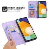 Peňaženkové kožené puzdro SKIN-FEEL na Samsung Galaxy A23 5G - Fialová