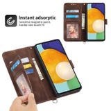 Peňaženkové kožené puzdro SKIN-FEEL na Samsung Galaxy A23 5G - Hnedá