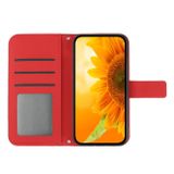 Peňaženkové kožené puzdro SUNFLOWER na Samsung Galaxy A04s – Červená