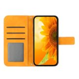 Peňaženkové kožené puzdro Sun Flower na Samsung Galaxy A73 5G - Žltá