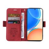 Peňaženkové kožené puzdro BETOPNICE na Honor X8 5G/X6 - Červená