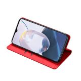 Peňaženkové kožené puzdro Magnetic na Honor X8 5G/X6 - Červená