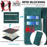 Peňaženkové kožené puzdro RFID na Honor X8 5G/X6 - Zelená