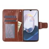 Peňaženkové kožené puzdro Crystal na Honor X8 5G/X6 - Hnedá