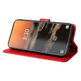 Peňaženkové kožené puzdro SUNFLOWER na Samsung Galaxy S23 Ultra 5G – Červená