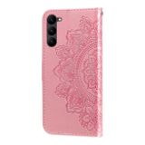 Peňaženkové kožené puzdro 7-PETAL na Samsung Galaxy S23 Plus 5G – Ružovozlatá