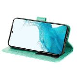 Peňaženkové kožené puzdro 7-PETAL na Samsung Galaxy S23 Plus 5G – Zelená